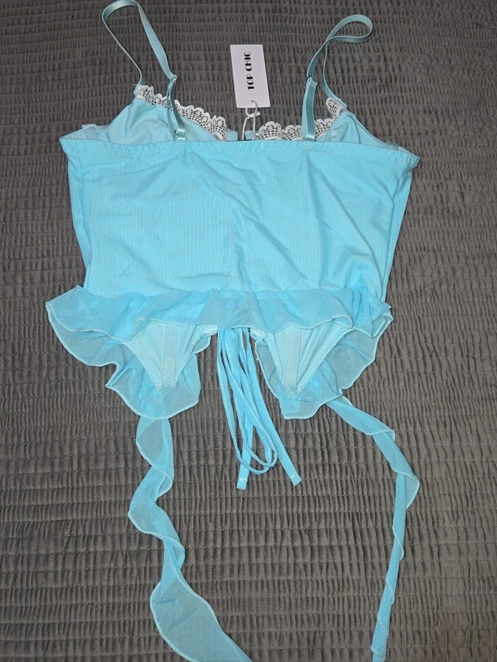 Top Chic Mesh Ruffle Top - Picture 4 of 4